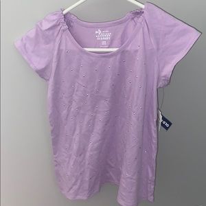 Old navy purple t shirt really cute with rinestone